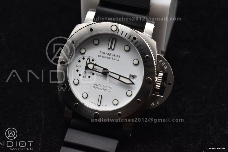 Black PAM2223 White Rubber 42mm on Strap Submersible Edition Best MoistureWicking Dial P 990 VSF 0506